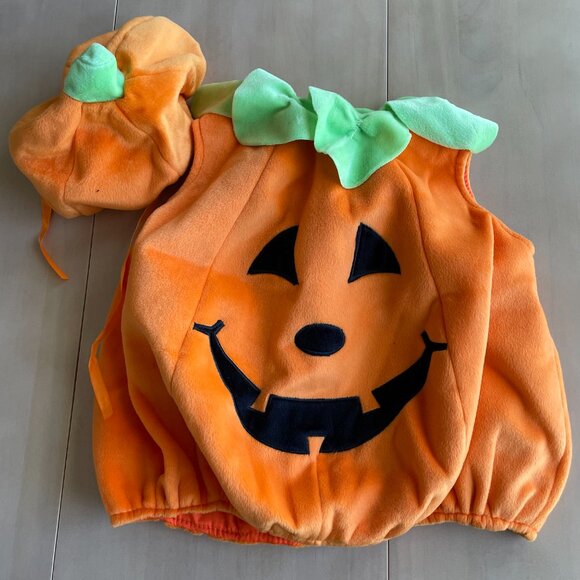 Baby Toddler Pumpkin Cutie Pie Jack-o-lantern Halloween Costume - Up To 24 Mo. - Picture 4 of 6